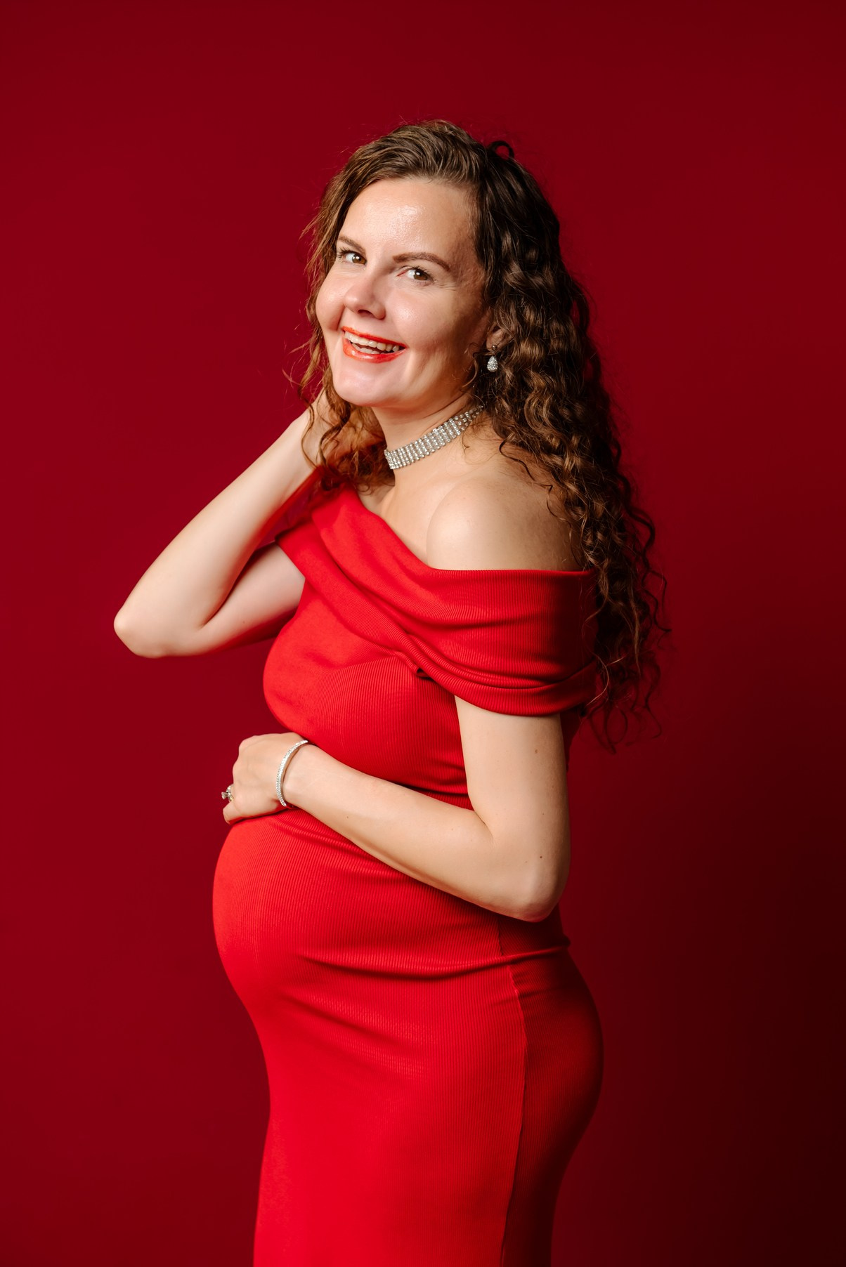 Беременность. В красном. Свадебный и сеейный фотограф в Санкт-Петербурге Елена Худякова