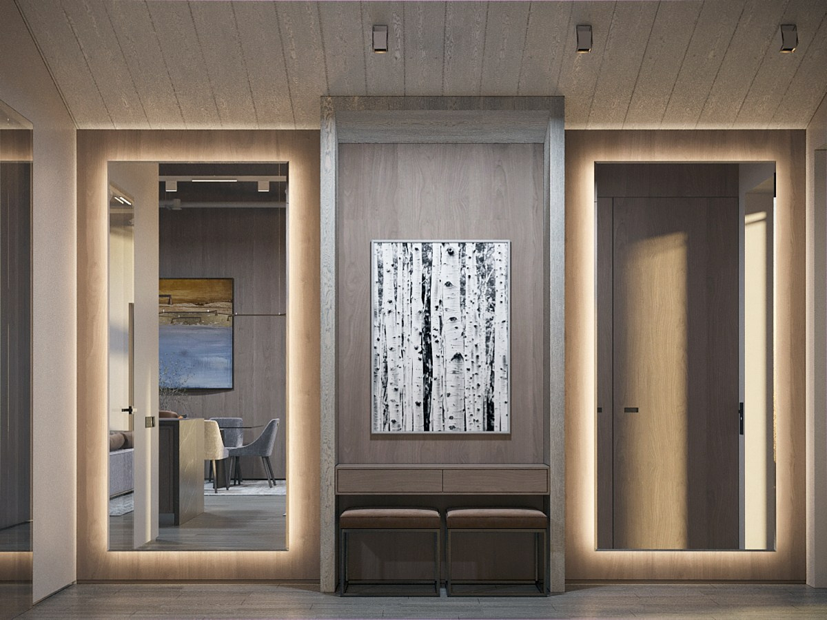 Дизайн проект интерьера частного дома (г. Москва, поселок художников)