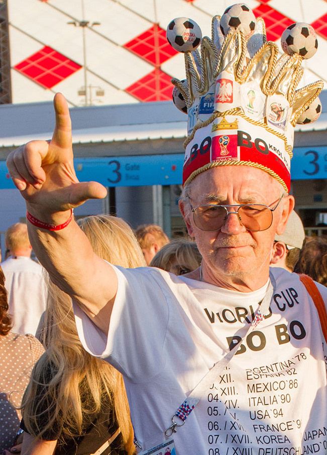 Футбольные болельщики на Чемпионате Мира по футболу. Фотоархив • Портретная съемка