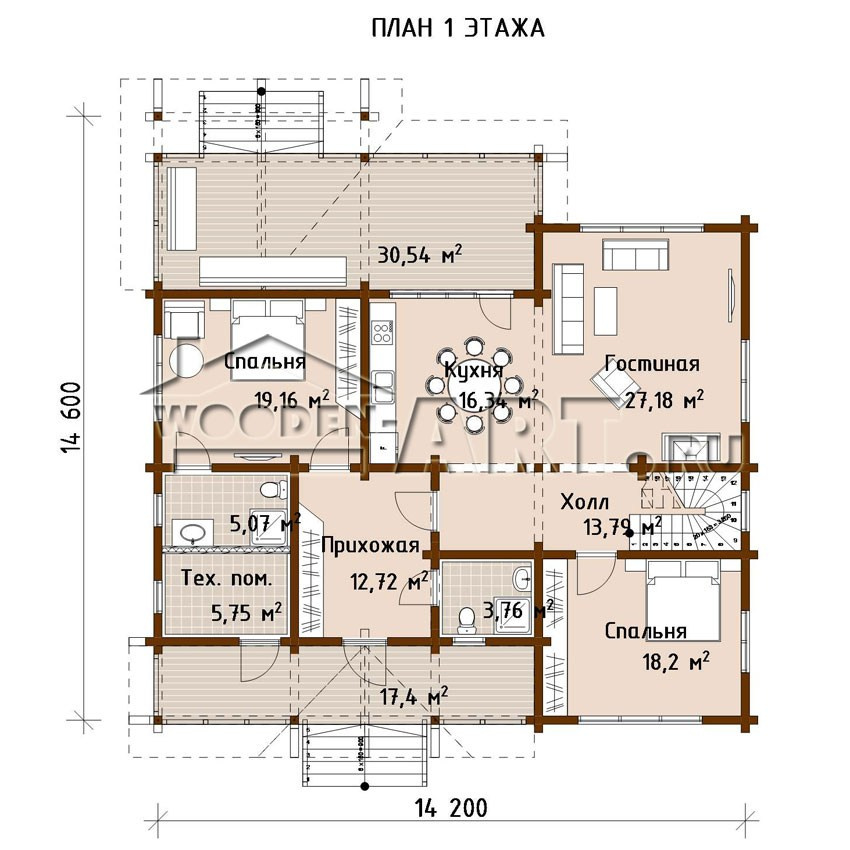 «Лесогорье» 321 кв. м. Проекты деревянных домов