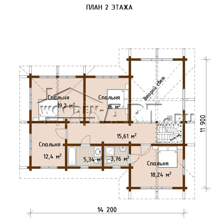 «Лесогорье» 321 кв. м. Проекты деревянных домов