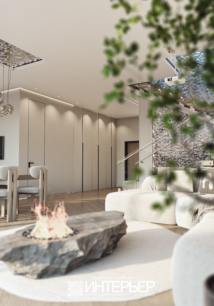 Дизайн-проект Дома Константина и Олеси. Дизайн интерьера, 3D визуализация и 3D моделирование. Создание проектов и чертежей. КМВ: Кисловодск, Пятигорск, Ессентуки и удаленно