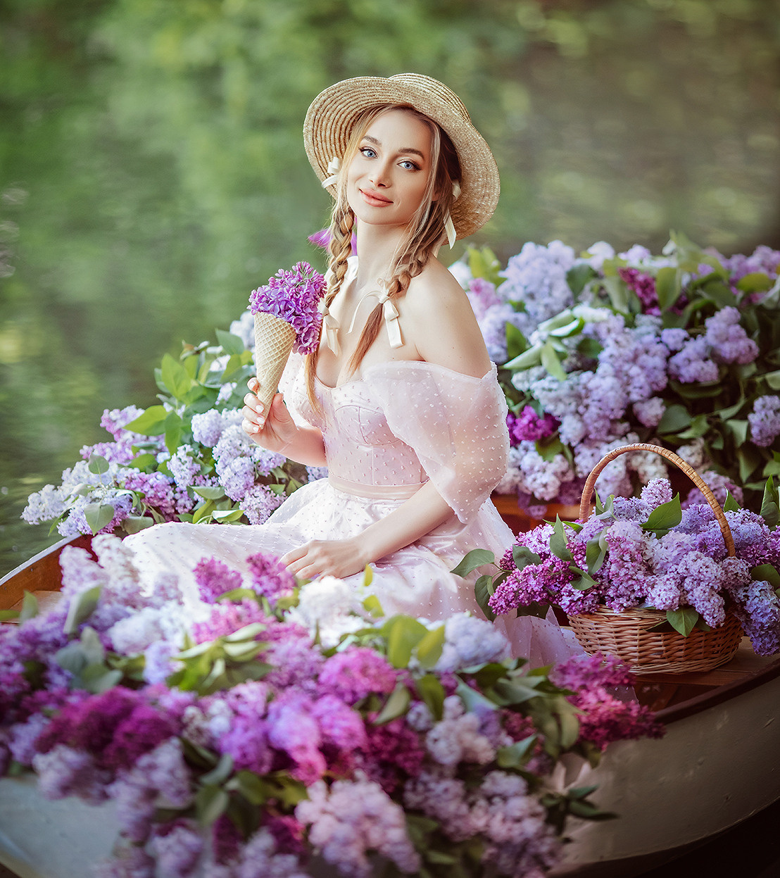 Цветочная лодка. Детский и семейный фотограф Александра Грекова