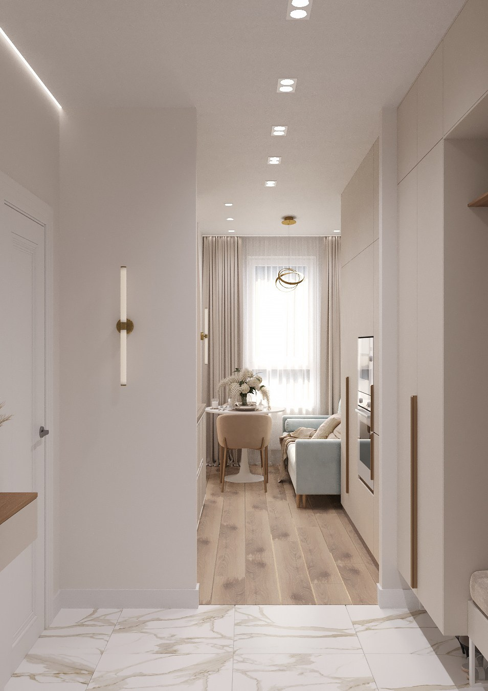 ЖК СитиТауэрс 27 кв. м. Дизайнер интерьера Ирина Бовыкина