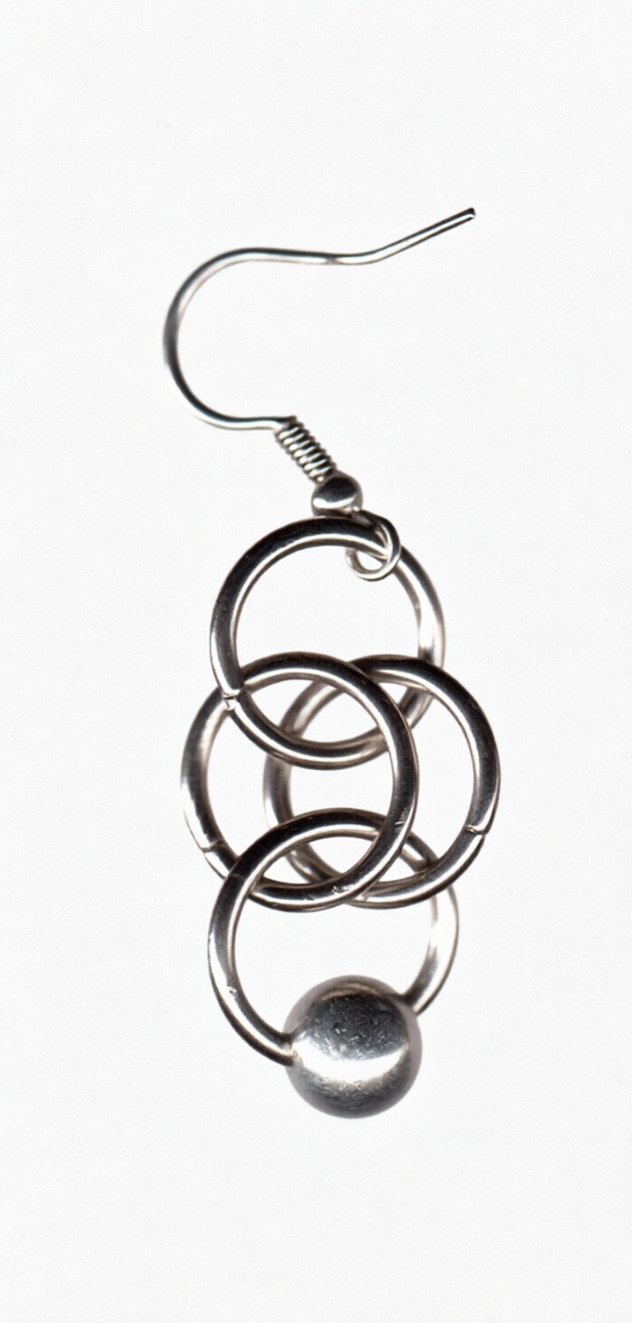 Сережки из кольчуги. Украшения из кольчуги в Москве Соня Спросонья