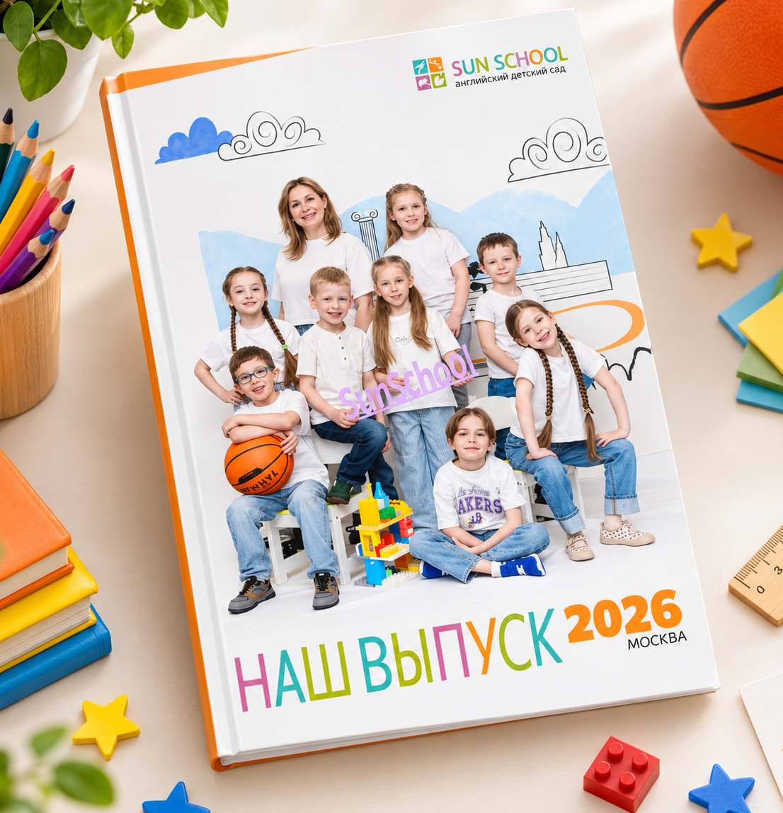 Дизайн «Sun School». Стильные выпускные альбомы, детские фотосессии, сюжетные оживающие фотографии
