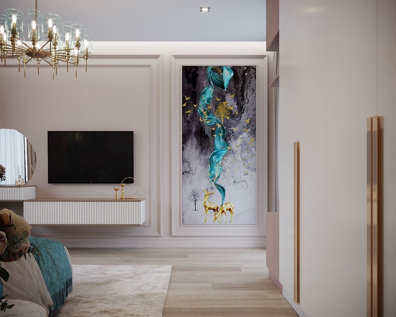 Дом с бирюзовыми акцентами. Студия дизайна