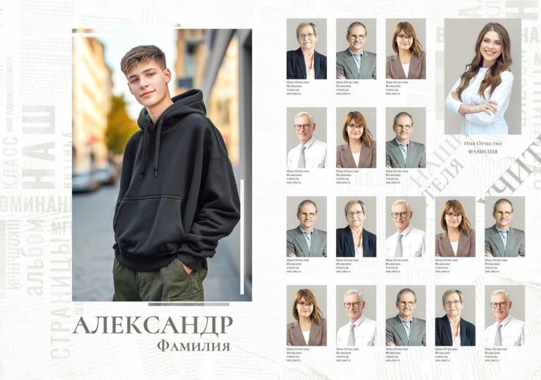 № 1351 Школьный макет «Газета»&nbsp;&nbsp;Альбом для старших классов