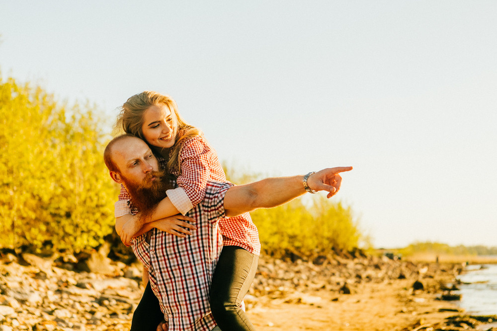 Лавстори перед свадьбой на краю Финского залива