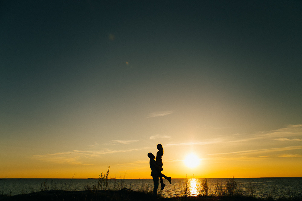 Лавстори перед свадьбой на краю Финского залива