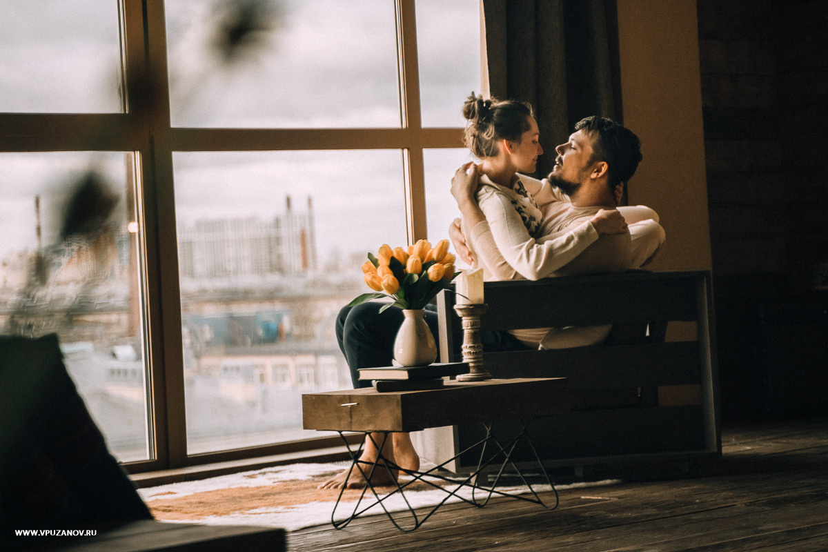 Лавстори в камерной фотостудии, только Вы и ваша любовь