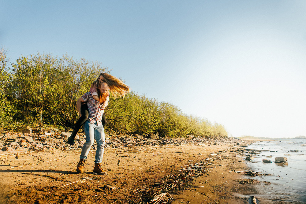 Лавстори перед свадьбой на краю Финского залива
