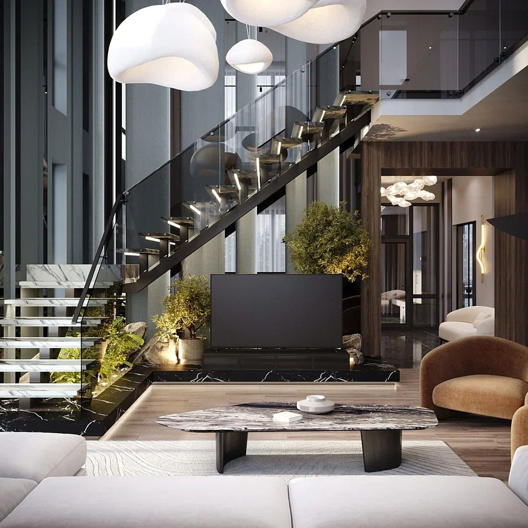 Загородный дом 290 м². Дизайнер интерьера Еремина Юлия