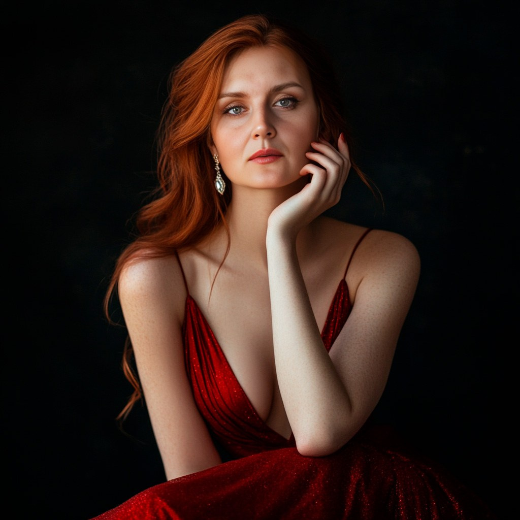 Нейрофотосессия для себя. Новый образ. Девушка в красном. ФотоХудожник Харитонова Ирина г. Санкт-Петербург