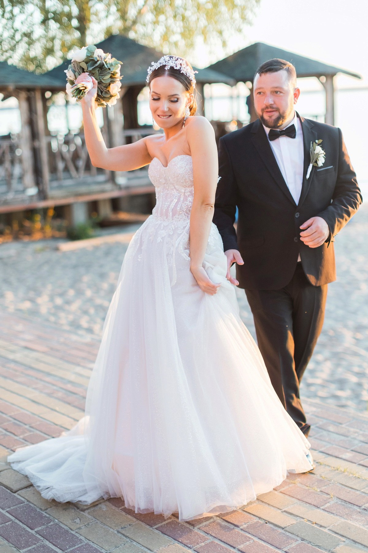 Свадебная фотосессия на берегу Горьковского моря. Свадебный фотограф в Нижнем Новгороде и Москве Сергей Воробьев