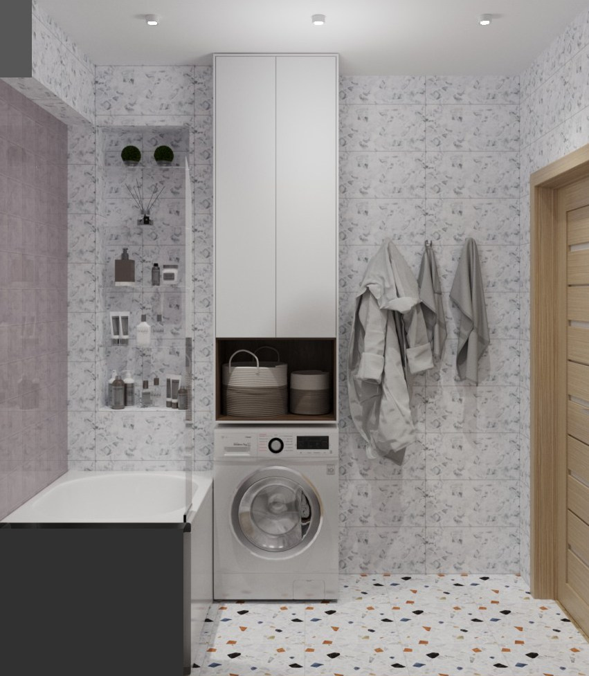 Квартира для молодой девушки 45 м². ПРОЕКТИРОВАНИЕ ИНТЕРЬЕРОВ И АРХИТЕКТУРНЫХ РЕШЕНИЙ В СТУДИИ SHELOFAST DESIGN