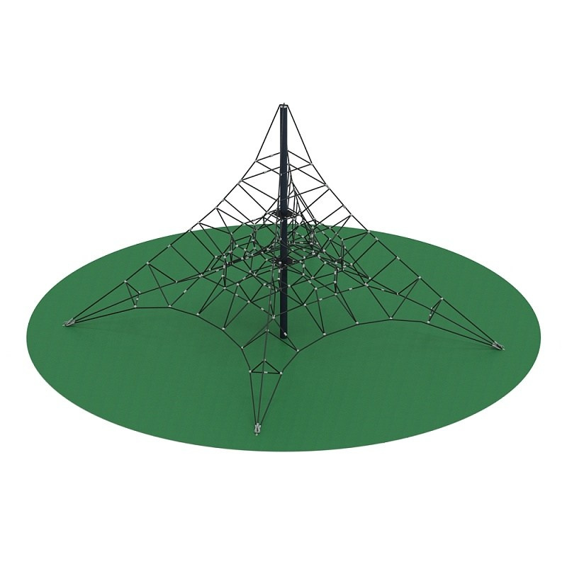 Пирамида - СК 2.05.08-РК сетка на резиновое покрытие Габариты (ШхДхВ): 5840x5840x3540 Зона безопасности, мм: 10280х10280 Возрастные ограничения от 5 до 14 лет, весом не более 70 кг