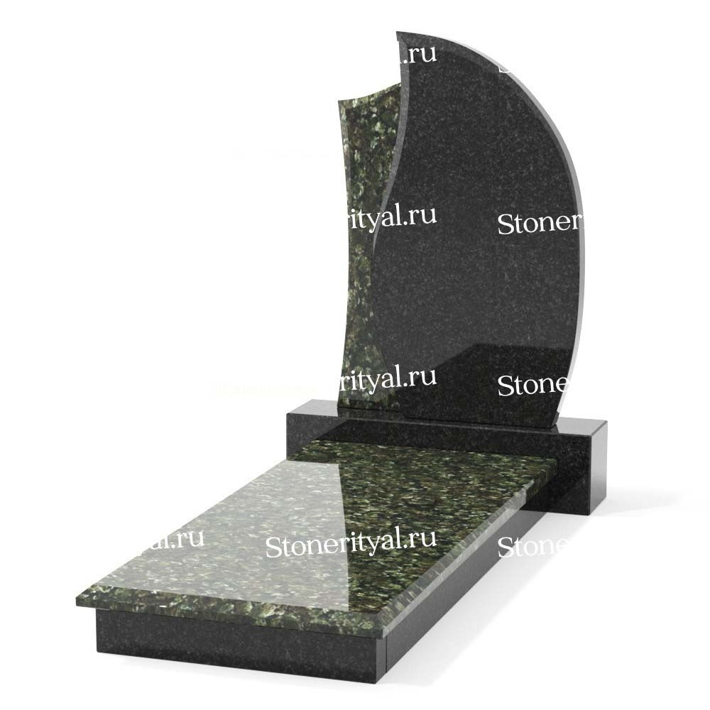 Комбинированные памятники на одного. Изготовление и установка памятников в Москве и МО