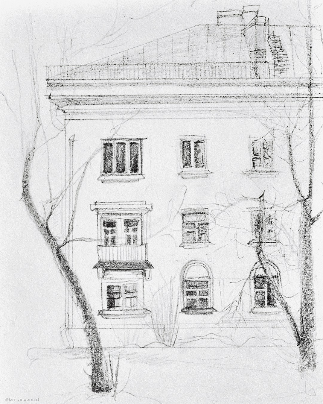 Pensil & Black pen. Фотограф и художник Kerry Moore