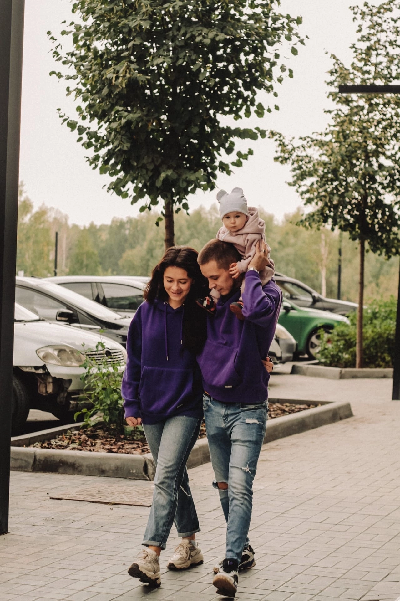 Анечка с папой и мамой. Семейный фотограф Полина Легачева