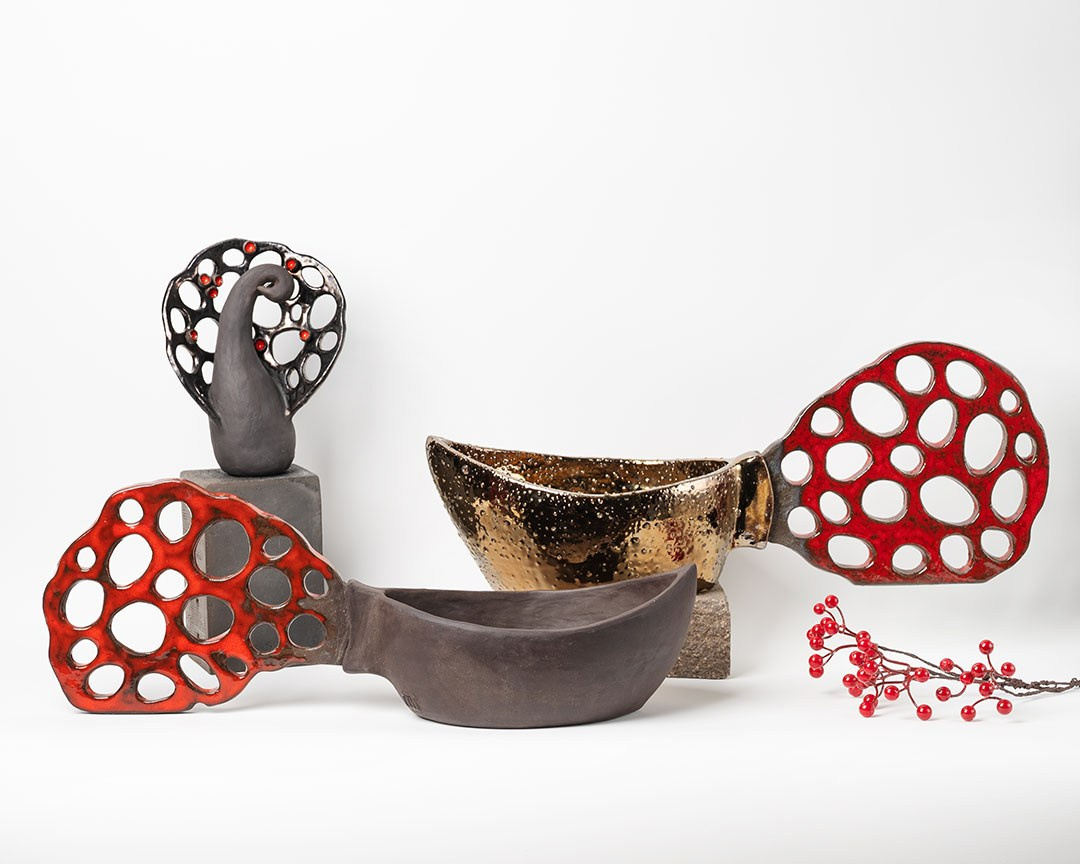 Вазы Жар-птица. Художник и керамист в Москве Виктория Густарёва