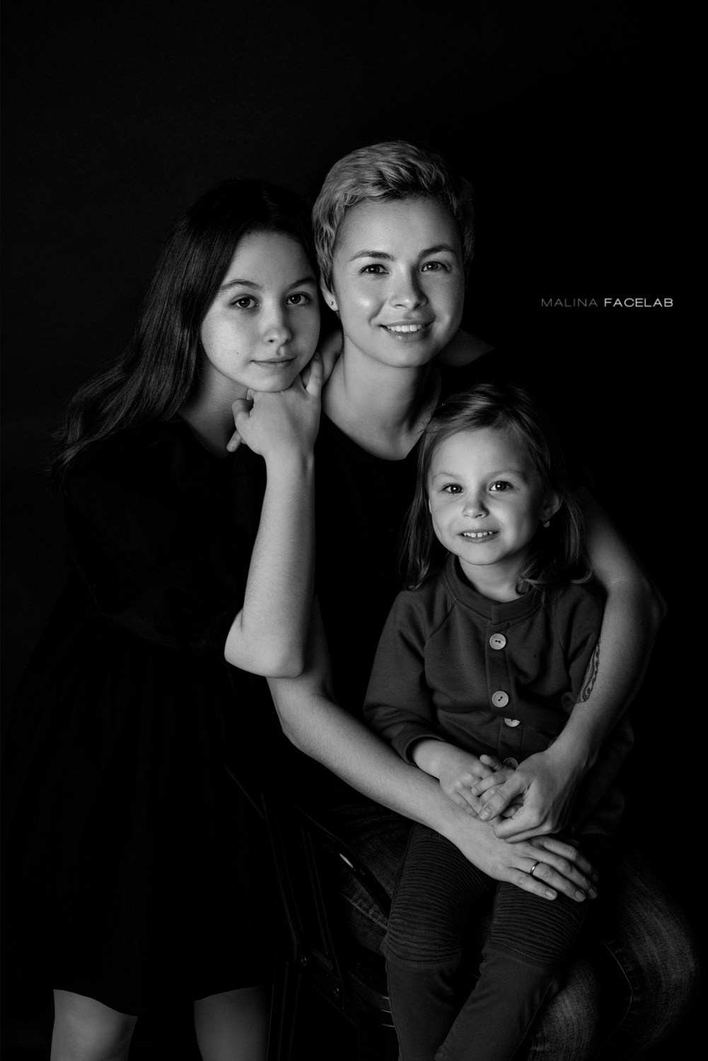 Черно-белые портреты детей и родителей. Фотограф в Санкт-Петербурге Марина Парникова