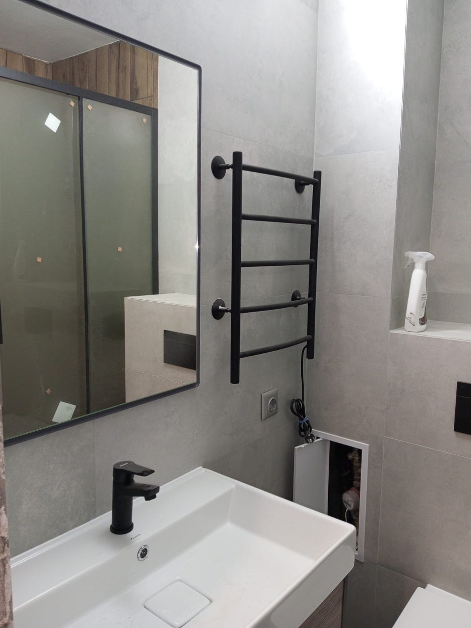 Ванная комната (ул. Арсланова д. 11). Ремонт санузла, туалета, ванной под ключ в Казани. Укладка плитки