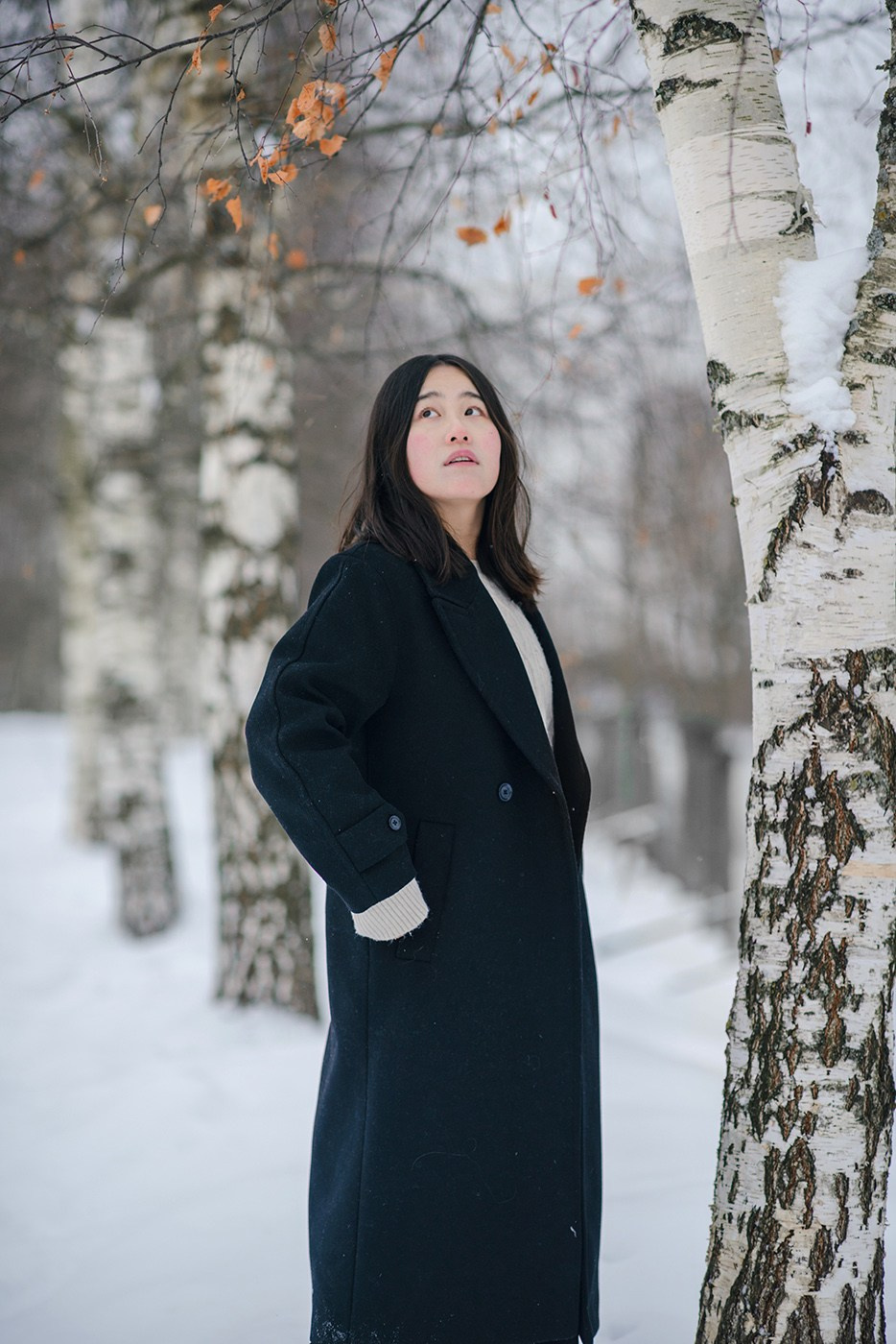 photo shoot for a girl in a winter field, snow (photography from Elena Carruthers)