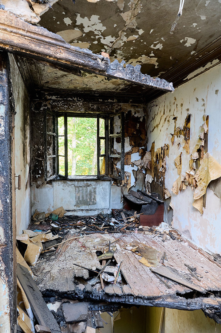 Разрушенный дом на Руднике в Сызрани. Сгоревшая квартира