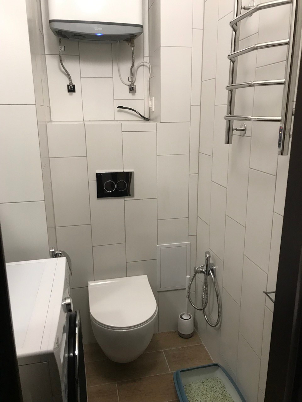 Ванная комната с раздельным гостевым санузлом (ул. А. Камалеева д. 16). Ремонт санузла, туалета, ванной под ключ в Казани. Укладка плитки