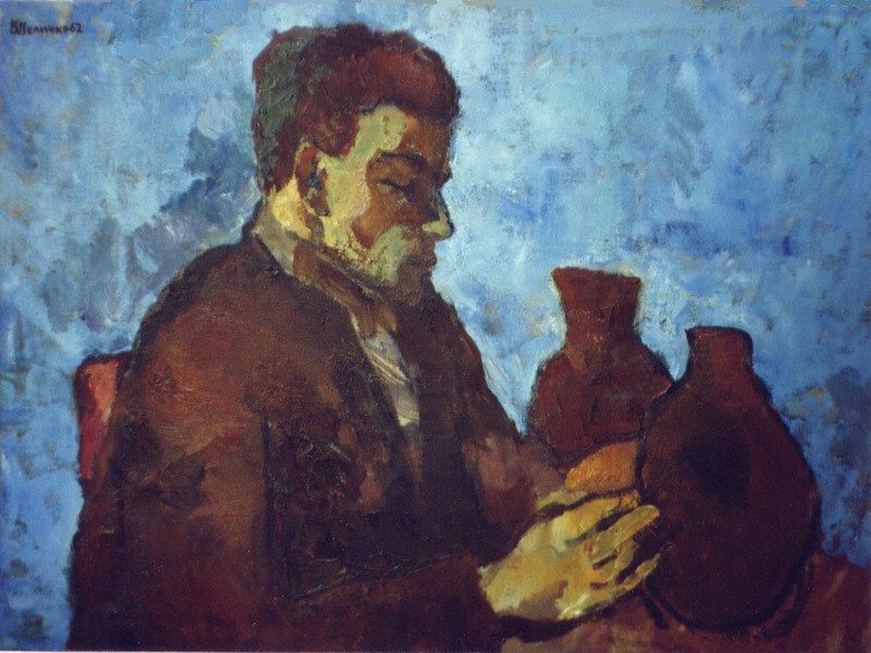 «Мужчина с кувшинами» 1962 год Вологодская карт.галерея. Художник Величко Вадим Семёнович