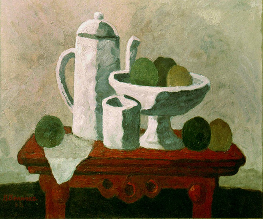 «Красный стол» 1993 год Собр. Ф.Ваккари. Италия. Художник Величко Вадим Семёнович