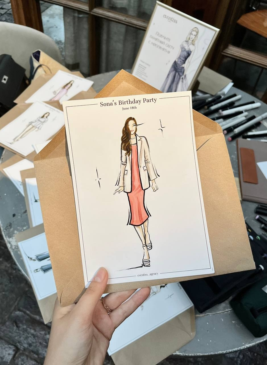 Модные фэшн скетчи на мероприятия. Eventiss art agency| Художники и арт-услуги на мероприятие Москва и МО