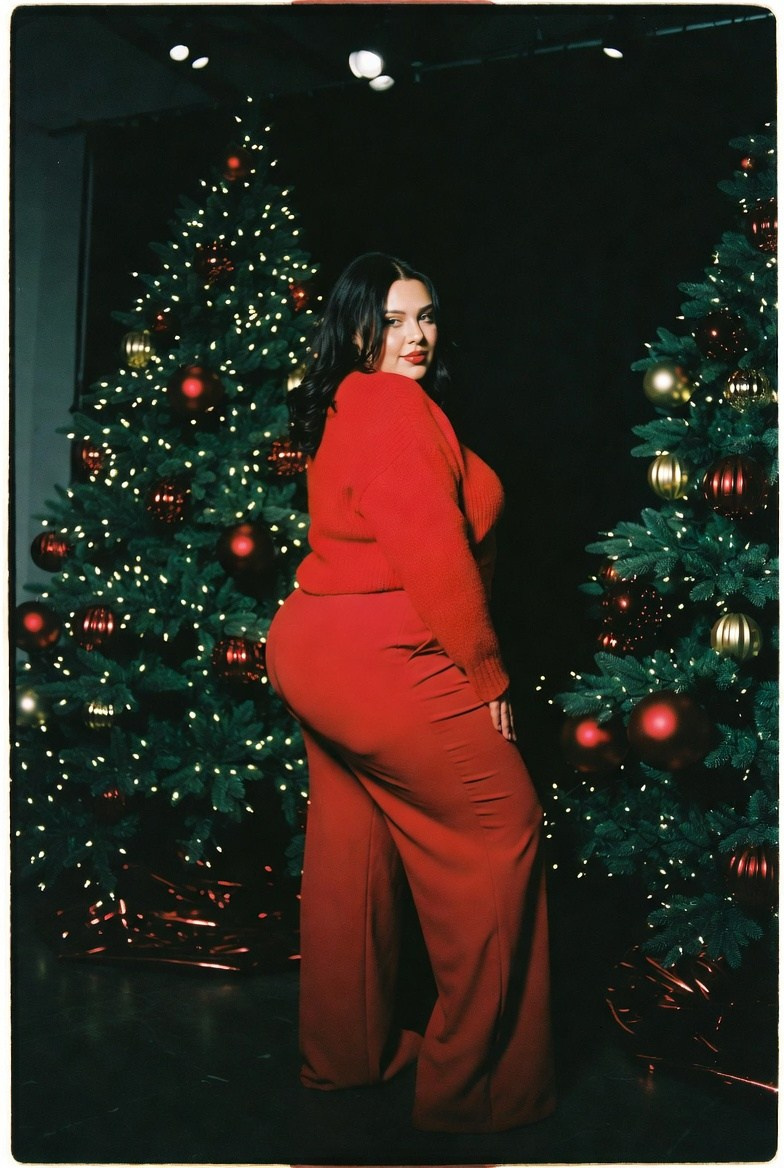 Плюс сайз в красном