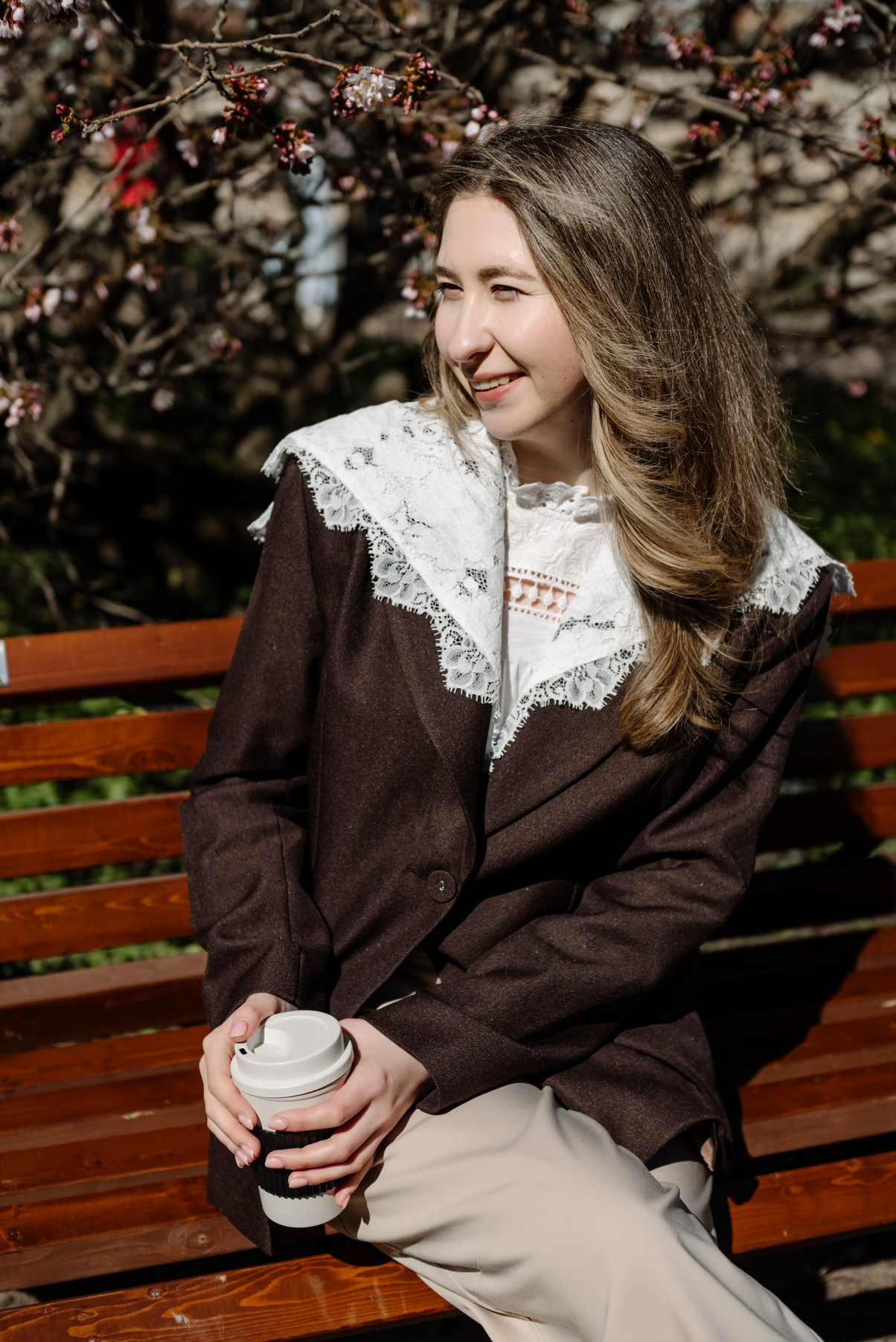 Марина с сакурой. Свадебный и семейный фотограф в Санкт-Петербурге Елена Худякова