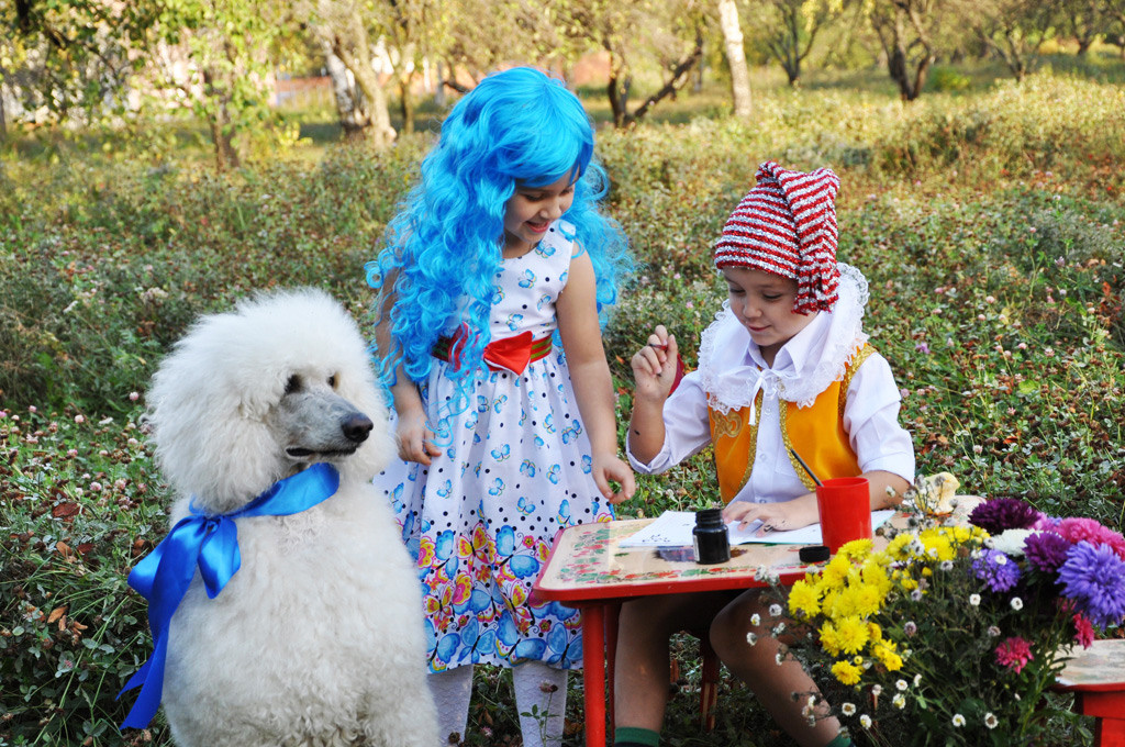 Праздник с пуделем. Фотостудия Портрет Свадебный и семейный фотограф в Рязани