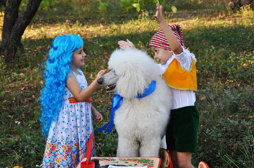 Праздник с пуделем. Фотостудия Портрет Свадебный и семейный фотограф в Рязани