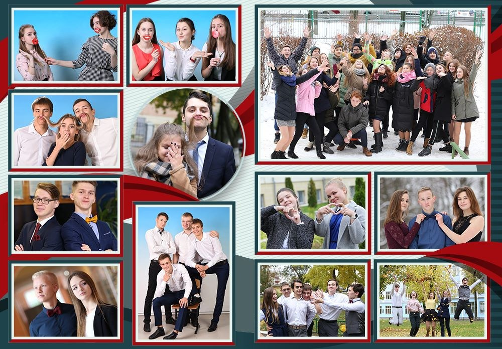 Шаблон 78835 Старшая школа.   «Все вместе!». Medlori fotobook Выпускные альбомы в Липецке Лариса Медведева