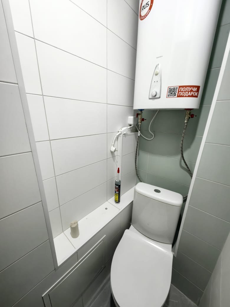 Ванная комната (ул. Комиссара Габишева д. 31). Ремонт санузла, туалета, ванной под ключ в Казани. Укладка плитки