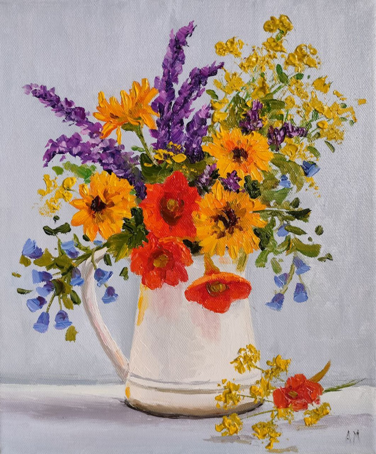 Авторская картина с цветами
