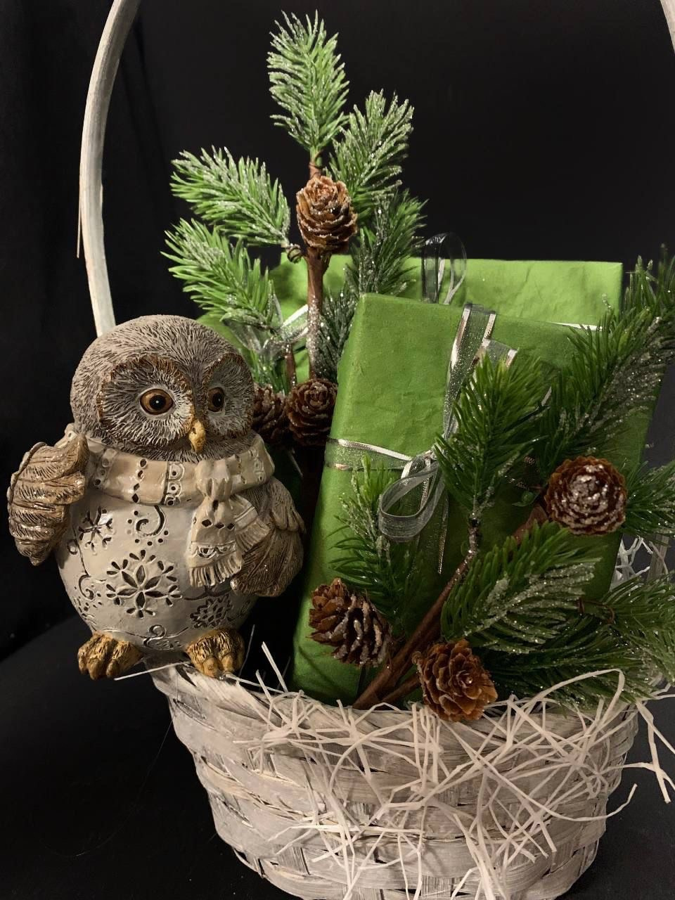 Корзинка «Мудрая Сова». Студия подарочных наборов «Владия»