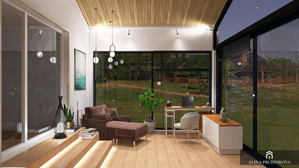 Терраса в частном доме Удмуртия. Алина Прудникова дизайн интерьера, хоумстейджинг