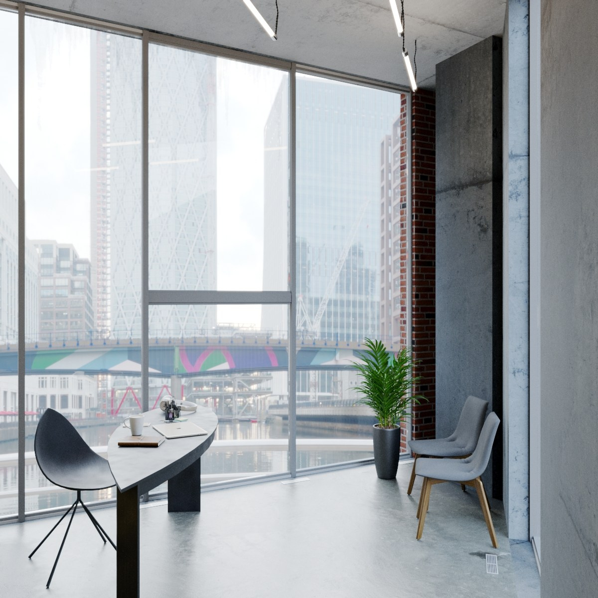 Офис Loft. 3D-визуализации