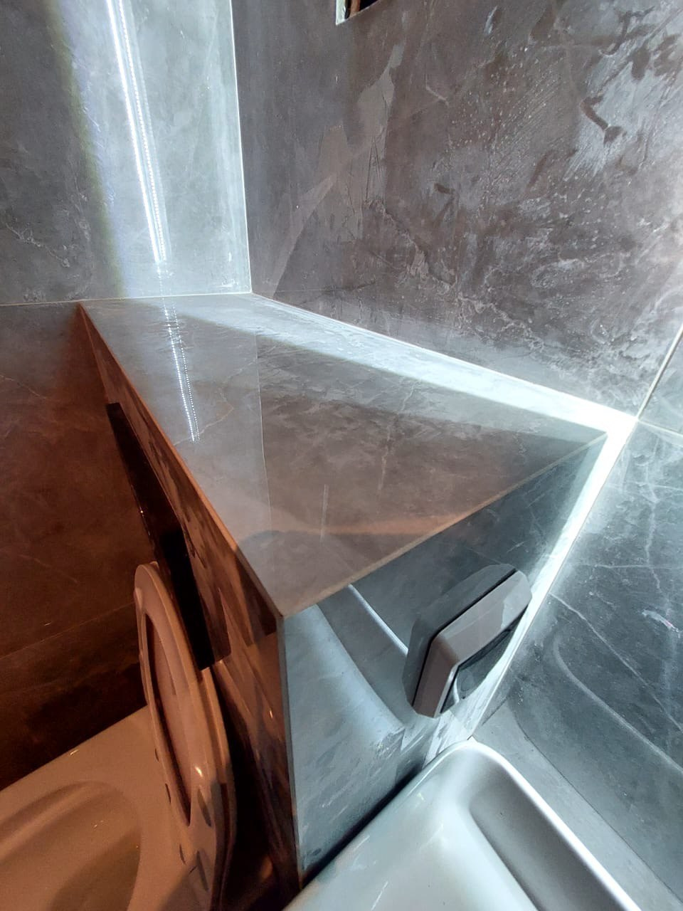 Ванная комната (д. Царево ул. П. Гаврилова д. 2). Ремонт санузла, туалета, ванной под ключ в Казани. Укладка плитки