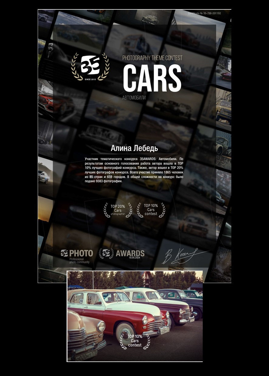 Международная премия фотографии 35awards. Фотограф Алина Лебедь