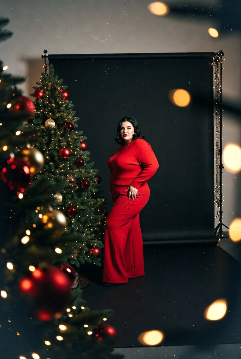 Плюс сайз в красном