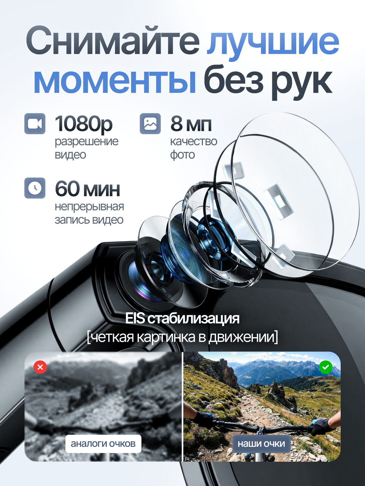 Смарт очки. Дизайн карточек для маркетплейсов