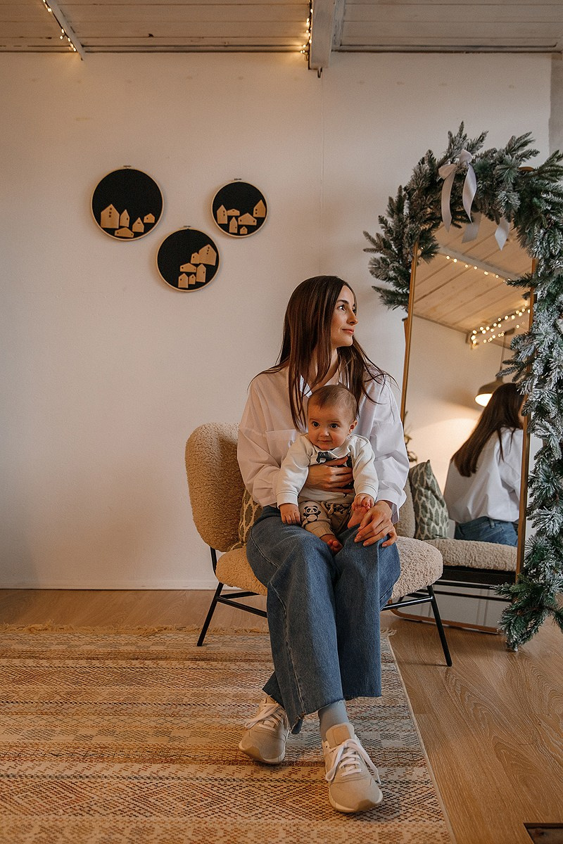 Зимняя фотосессия в студии. Фотограф Олеся Жомер