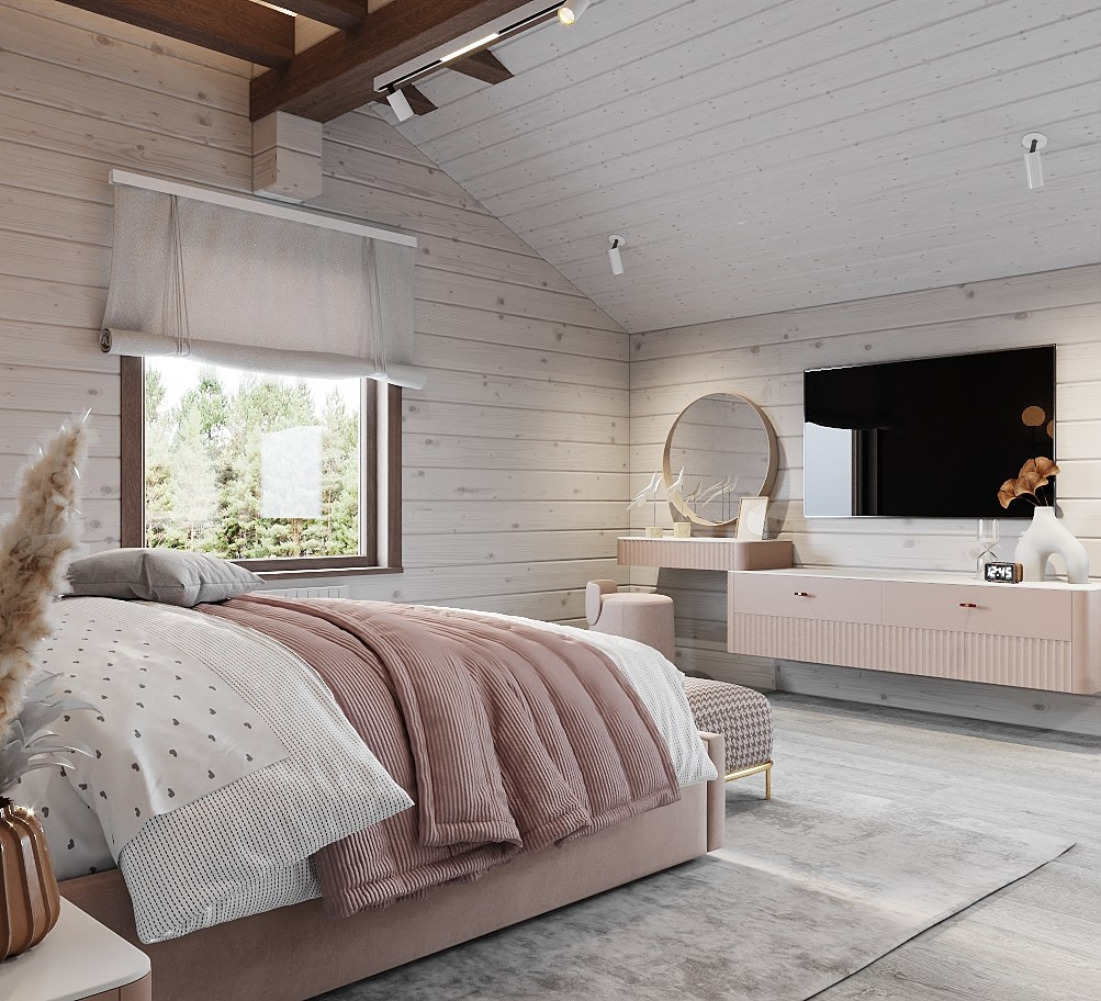 Дом из  бруса 250 м², Московская обл., к/п Гринвуд. Студия дизайна