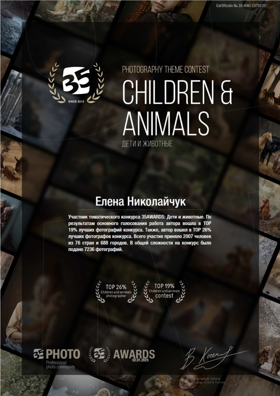 Награды в конкурсах. Фотограф Елена Николайчук Студийная и репортажная съёмка душевно